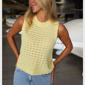Sunny Yellow Knit Tank Top